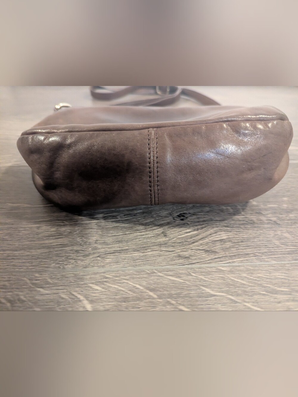 DANIER Chocolate Brown Leather-Style Crossbody Bag - Picture 5 of 11